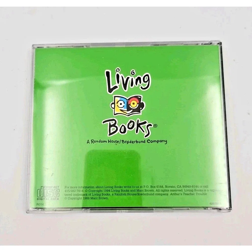 Arthur's Teacher Trouble CD by Marc Brown 1993 Broderbund's Living Books PC Game